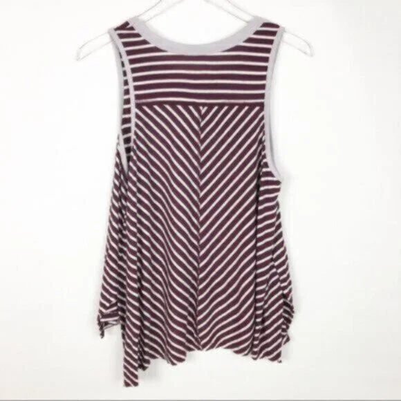 We The Free | Women's Sleeves Stripe Pattern Tank Top Size Medium - Picture 3 of 7